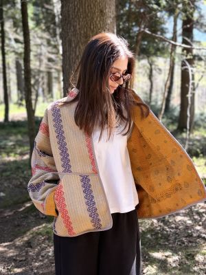 Prošívaná bunda kantha Golden Layer 