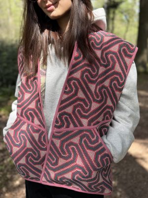 Prošívaná vesta kantha Floral Nomad