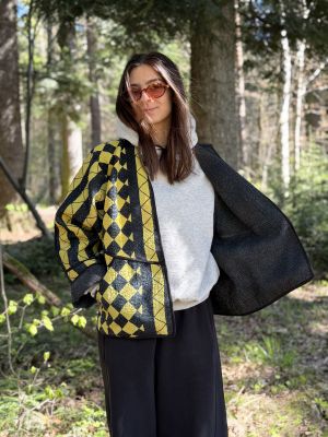 Prošívaná bunda kantha Midnight Honey 