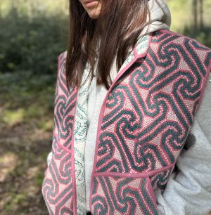 Prošívaná vesta kantha  Pink Nomad 