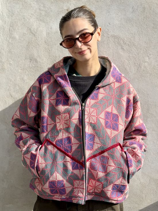 Prošívaná bunda kantha Bloom