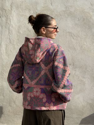 Prošívaná bunda kantha Blush