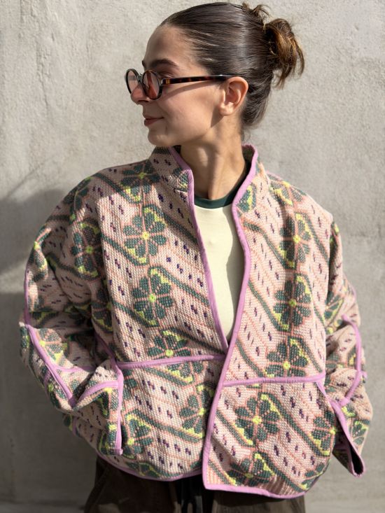 Prošívaná bunda kantha Cosmo Prošívaná bunda kantha Cosmo
