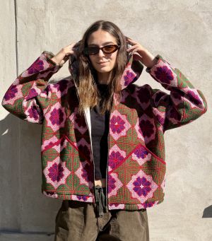 Prošívaná bunda kantha Berry