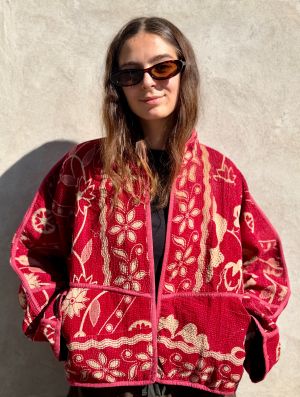 Prošívaná bunda kantha Patch