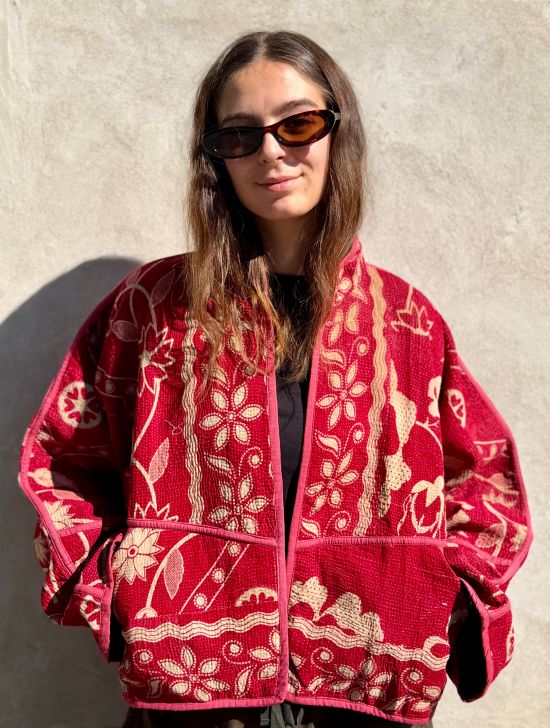 Prošívaná bunda kantha Patch Prošívaná bunda kantha Patch