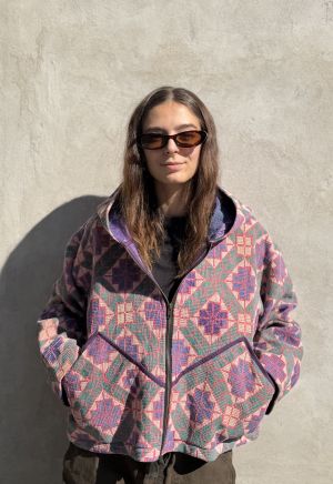 Prošívaná bunda kantha Violet