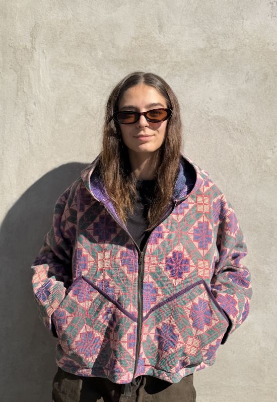 Prošívaná bunda kantha Violet Prošívaná bunda kantha Violet