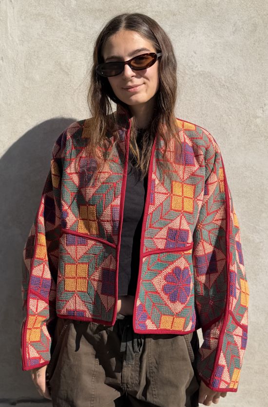 Prošívaná bunda kantha Honey Prošívaná bunda kantha Honey